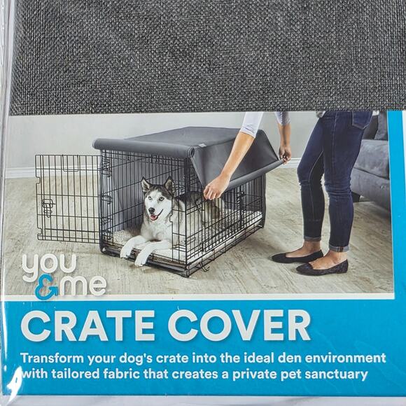 You & Me Dog Crate Cover For 1 & 2 Door Crates Roll Up Doors Fits XS Crates - Picture 3 of 8